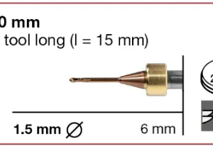 T16 milling tool - 1.5mm | 6mm Shank