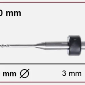 T12/T14 Milling tool - 1.0mm | 3mm Shank (PMMA, Wax, Zr)
