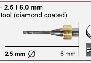 T13/T40/T50 milling tool - 2.5mm | 6mm shank (Diamond Coated)