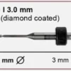 T14/T41/T51 Milling tool - 1.0mm | 3mm shank (Diamond Coated)