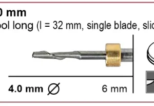 T30 Milling tool - 4.0mm | 6mm Shank(PMMA, Wax, Peek)