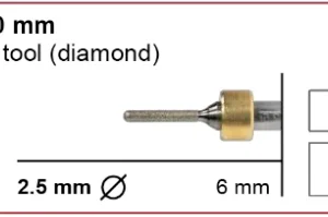 T21 Grinding tool - 2.5mm | 6mm Shank (Diamond coated)