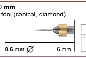 T23 Grinding tool - 0.6mm | 6mm Shank (Diamond Coated)