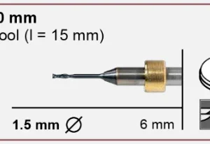 T17 milling tool - 1.5mm | 6mm Shank (Shaft)