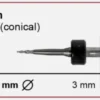 T20 milling tool - 0.6mm | 3mm Shank (Conical)