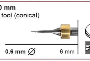 T20 milling tool - 0.6mm | 6mm Shank (Conical)