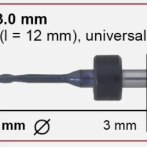 T3/T8 Milling tool - 1.5mm | 3mm Shank (Universal)