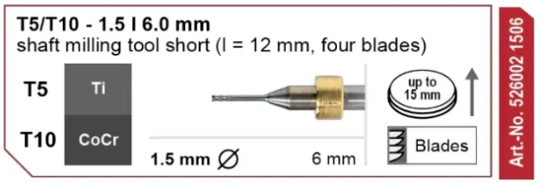 T5 /T10 - 1.5mm | 6mm Shank(Universal)
