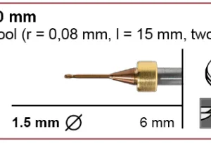 T64 Milling tool - 1.5mm | 6mm Shank (Ti, CoCr)