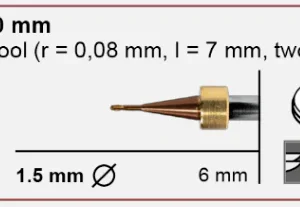 T63 Milling tool - 1.5mm | 6mm Shank(Ti, CoCr)
