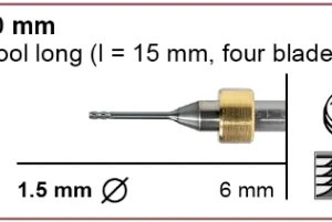 T68 Milling tool - 1.5mm | 6mm Shank(4 Blades)