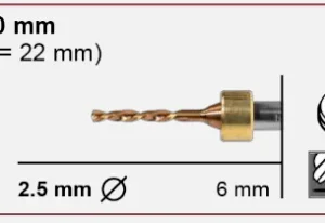 T80 Milling tool - 2.5mm | 6mm Shank (Drill)