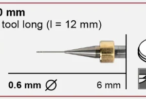T32 milling tool - 0.6mm | 6mm Shank (Long)