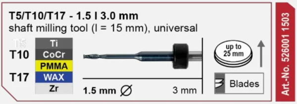T5 /T10/ T17 - 1.5mm | 3mm Shank(Universal)